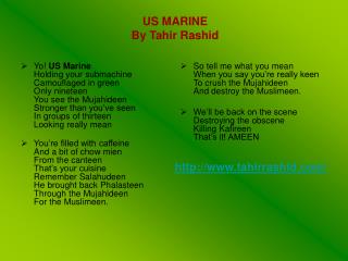 US MARINE By Tahir Rashid