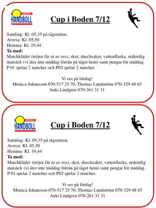 Cup i Boden 7/12