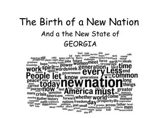 The Birth of a New Nation