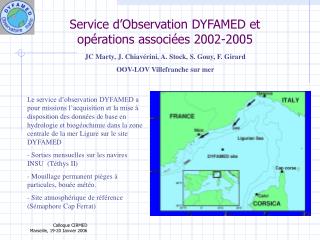 Service d’Observation DYFAMED et opérations associées 2002-2005