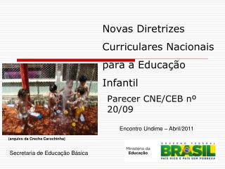 Novas Diretrizes Curriculares Nacionais para a Educação Infantil