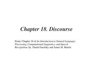 Chapter 18. Discourse