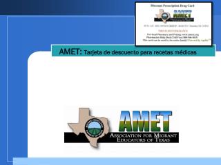 AMET: Tarjeta de descuento para recetas médicas