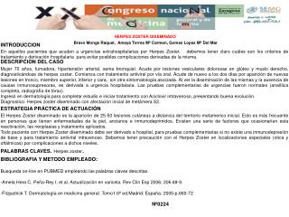 HERPES ZOSTER DISEMINADO