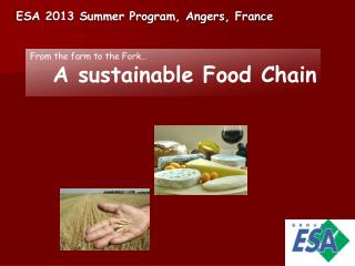 ESA 2013 Summer Program, Angers, France
