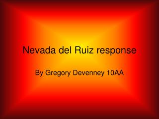 Nevada del Ruiz response