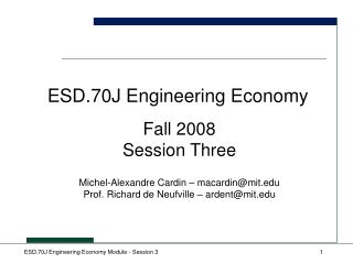 ESD.70J Engineering Economy