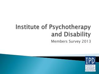 Institute of Psychotherapy and Disability
