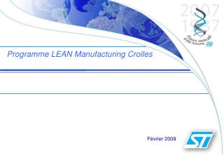 Programme LEAN Manufacturing Crolles