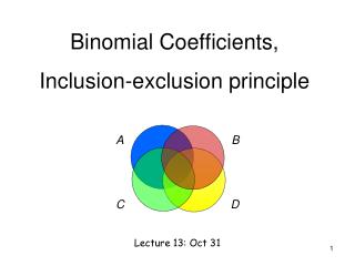 Binomial Coefficients, Inclusion-exclusion principle