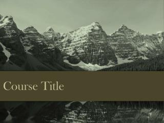 Course Title