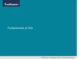 Fundamentals of SOA