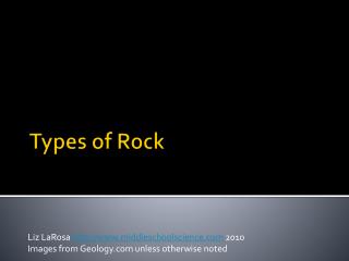 Types of Rock