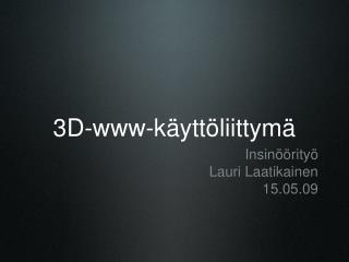 3D-www-käyttöliittymä