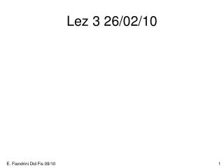 Lez 3 26/02/10