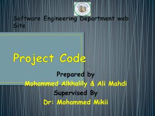 Software Engineering Department web Site Project Code