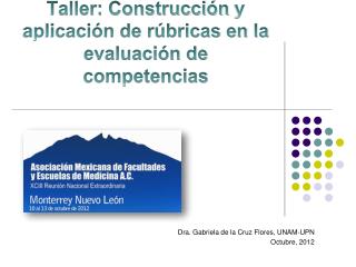 Taller: Construcción y aplicación de rúbricas en la evaluación de competencias
