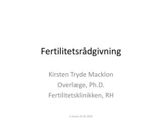 Fertilitetsrådgivning