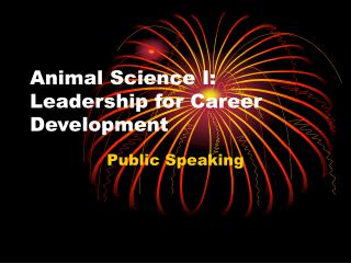 Animal Science I: Leadership for Career Development