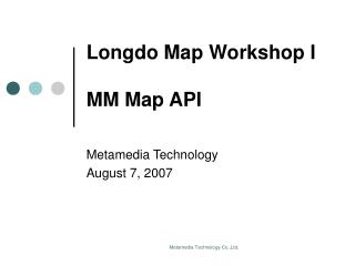 Longdo Map Workshop I MM Map API
