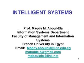 INTELLIGENT Systems