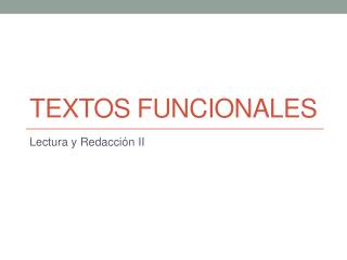 Textos funcionales