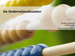 De Onderwijscalculator