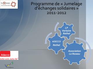 Programme de « Jumelage d’échanges solidaires » 2011-2012