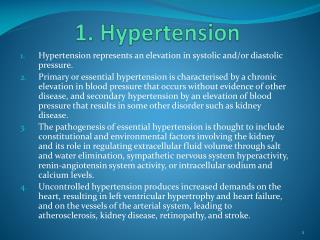 1. Hypertension