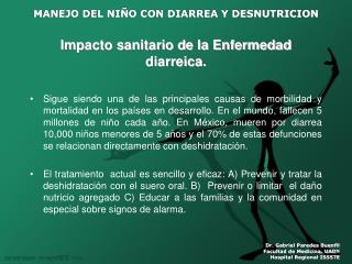 Impacto sanitario de la Enfermedad diarreica.