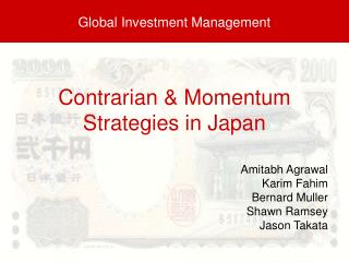 Contrarian &amp; Momentum Strategies in Japan