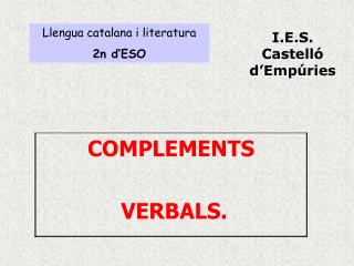 Llengua catalana i literatura 2n d’ESO