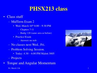 PHSX213 class