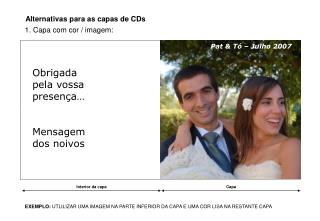 1. Capa com cor / imagem: