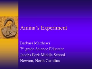 Amina’s Experiment