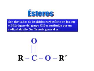 R – C – O – R´