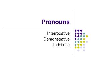 Pronouns