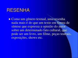 RESENHA