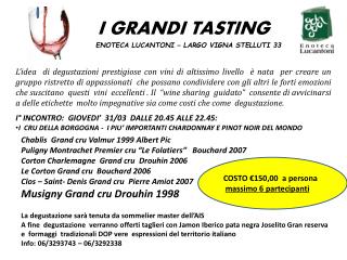 I GRANDI TASTING