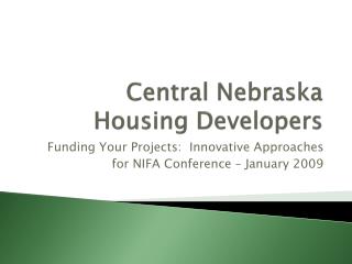 Central Nebraska Housing Developers