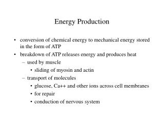 Energy Production