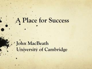 A Place for Success