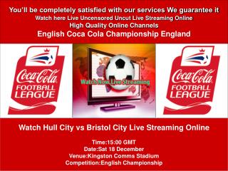 Hull City vs Bristol City LIVE STREAM ONLINE TV