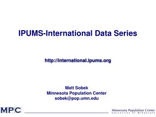 IPUMS-International Data Series international.ipums
