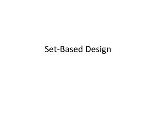 Set-Based Design