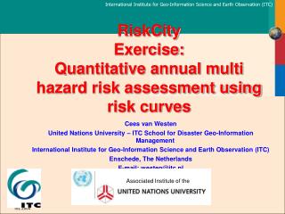 RiskCity Exercise: Quantitative annual multi hazard risk assessment using risk curves