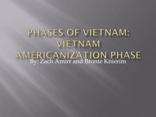 Phases of Vietnam: Vietnam Americanization Phase