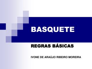 BASQUETE