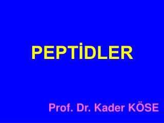 Prof. Dr. Kader KÖSE