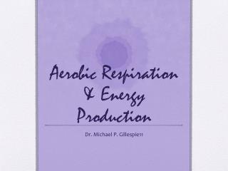 Aerobic Respiration &amp; Energy Production